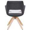 STOL MED ARMSTÖD RELAX - mörkgrå/beige, Modern, trä/textil (60/84/61cm) - Mömax