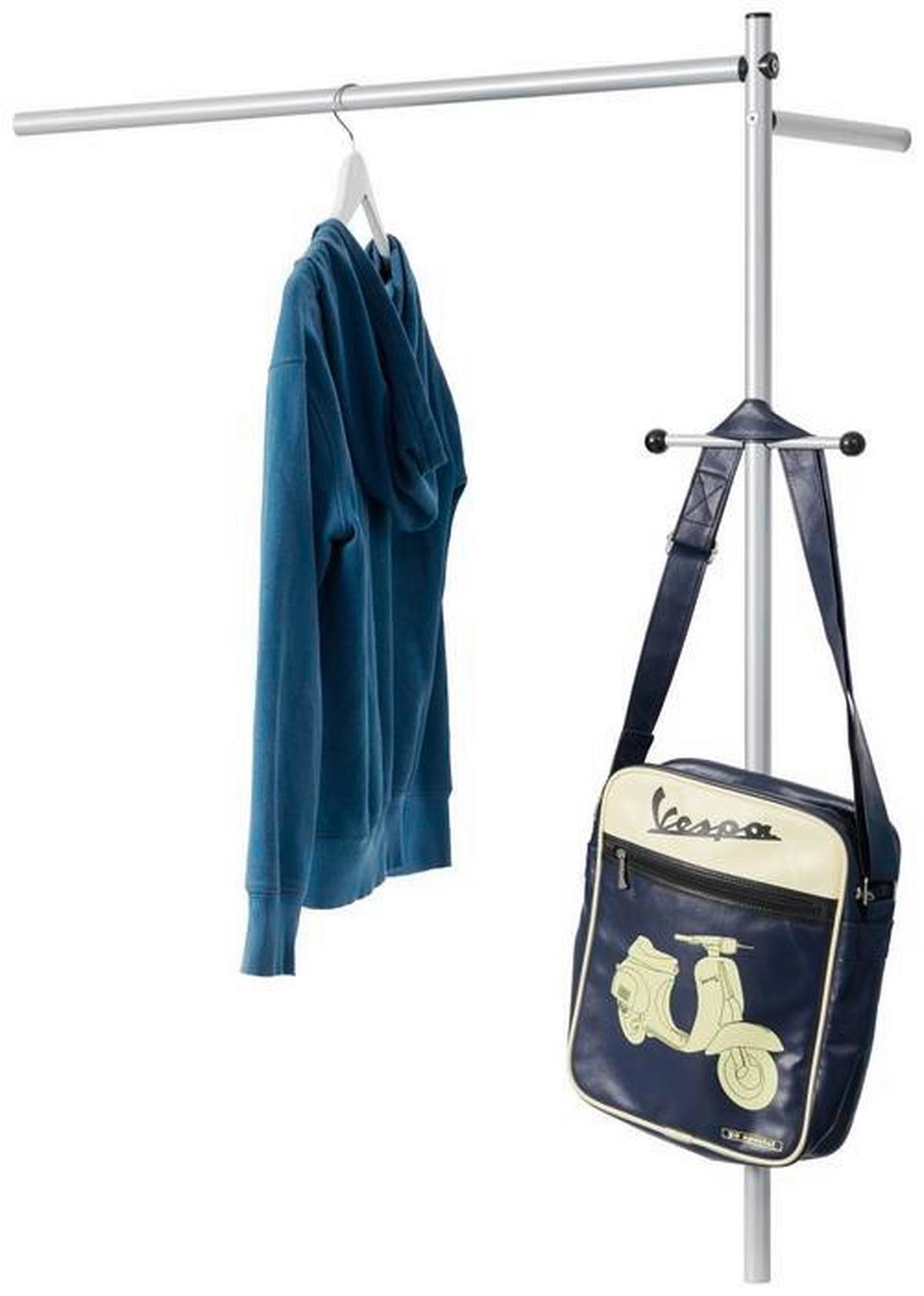 Garderobenstange aus Metall - Alufarben, Konventionell, Metall (96/120/31cm) - Premium Living