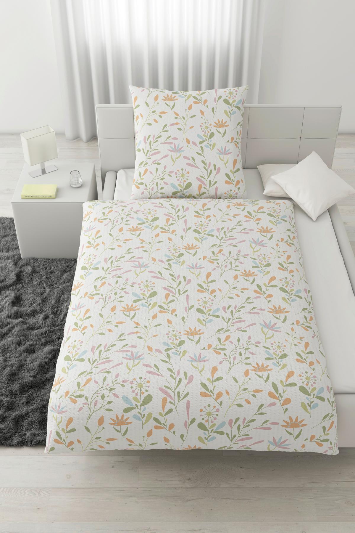 Bettwäsche Marina XL Weiß ca. 155x220cm - Weiß, KONVENTIONELL, Textil (155/220cm) - Mömax