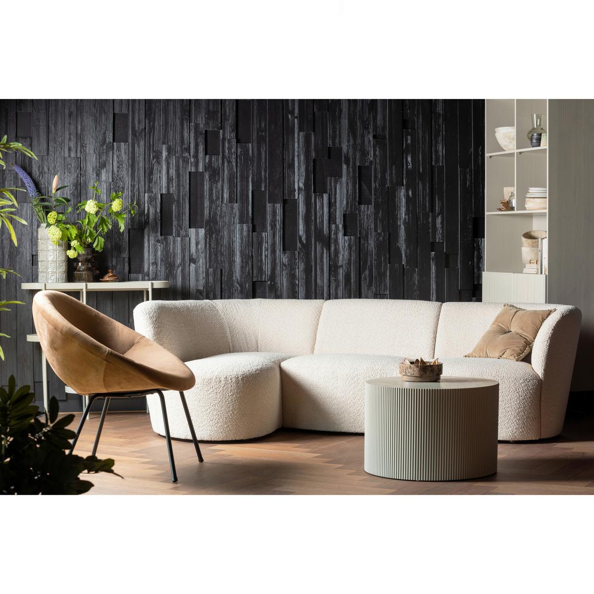 Beistelltisch Sanne Beige - Beige, Design, Holzwerkstoff (60/60/40cm) - Livetastic