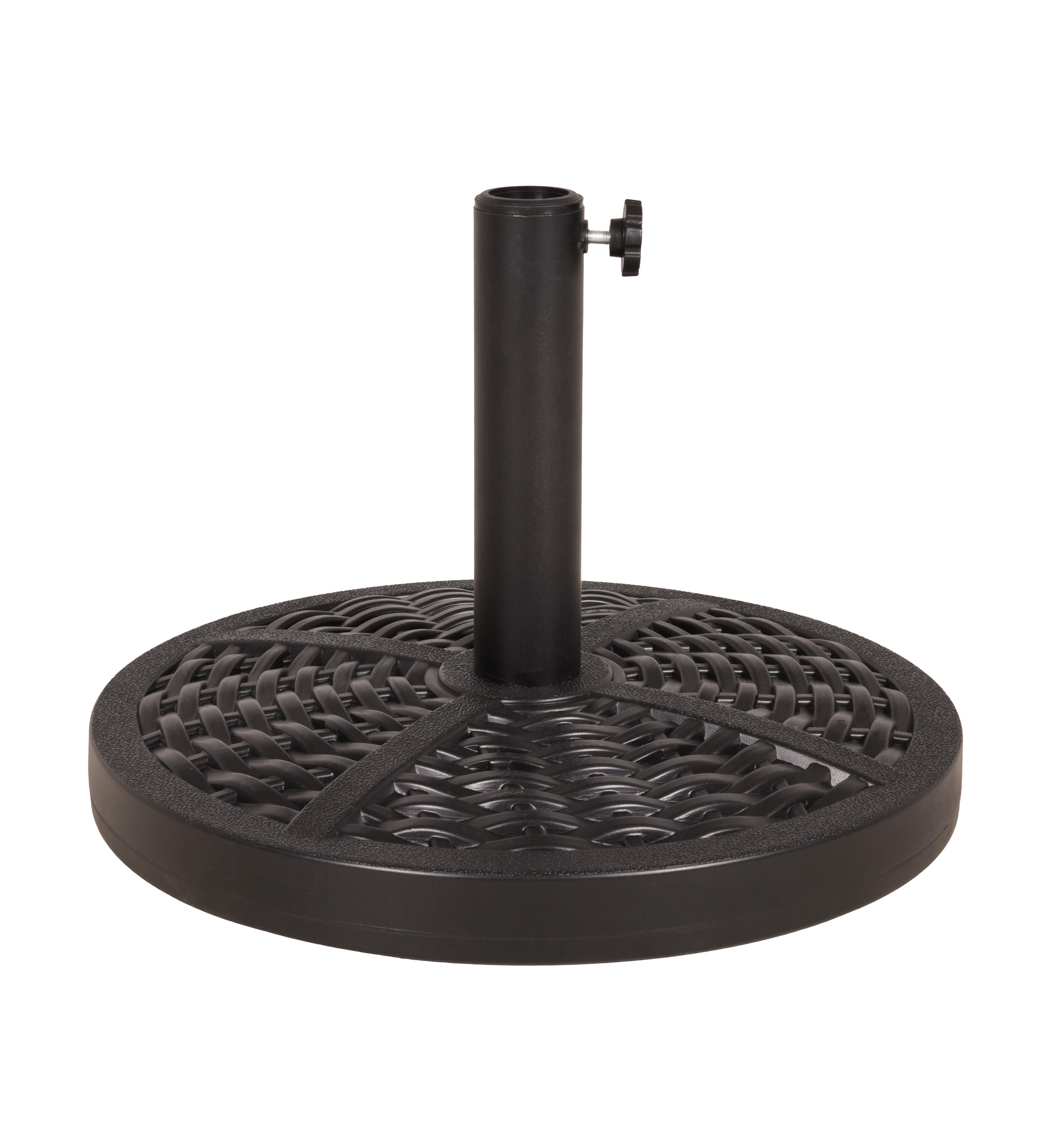 SCHIRMSTÄNDER SCHIRMSTÄNDER 15KG - Schwarz, MODERN, Kunststoff/Metall (45,5/32,2/45,5cm) - Gardenson
