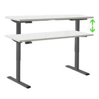 Schreibtisch Office Edition Anthrazit/Weiß - Anthrazit/Weiß, MODERN, Holzwerkstoff/Metall (138/67/69-119cm) - MID.YOU