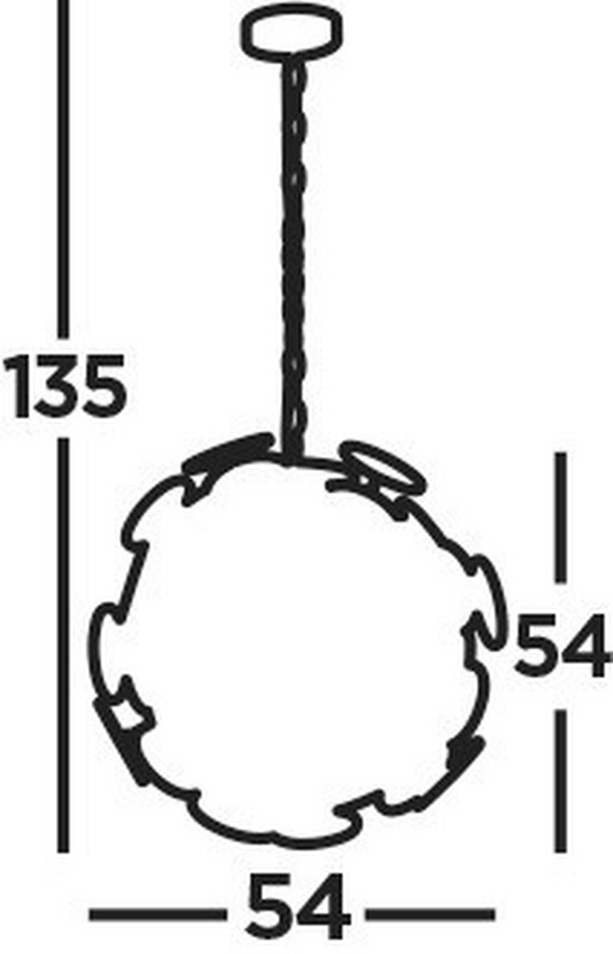 Függőlámpa Discus 3076-6bg - fekete/aranyszínű, Design, fém (54/135cm)