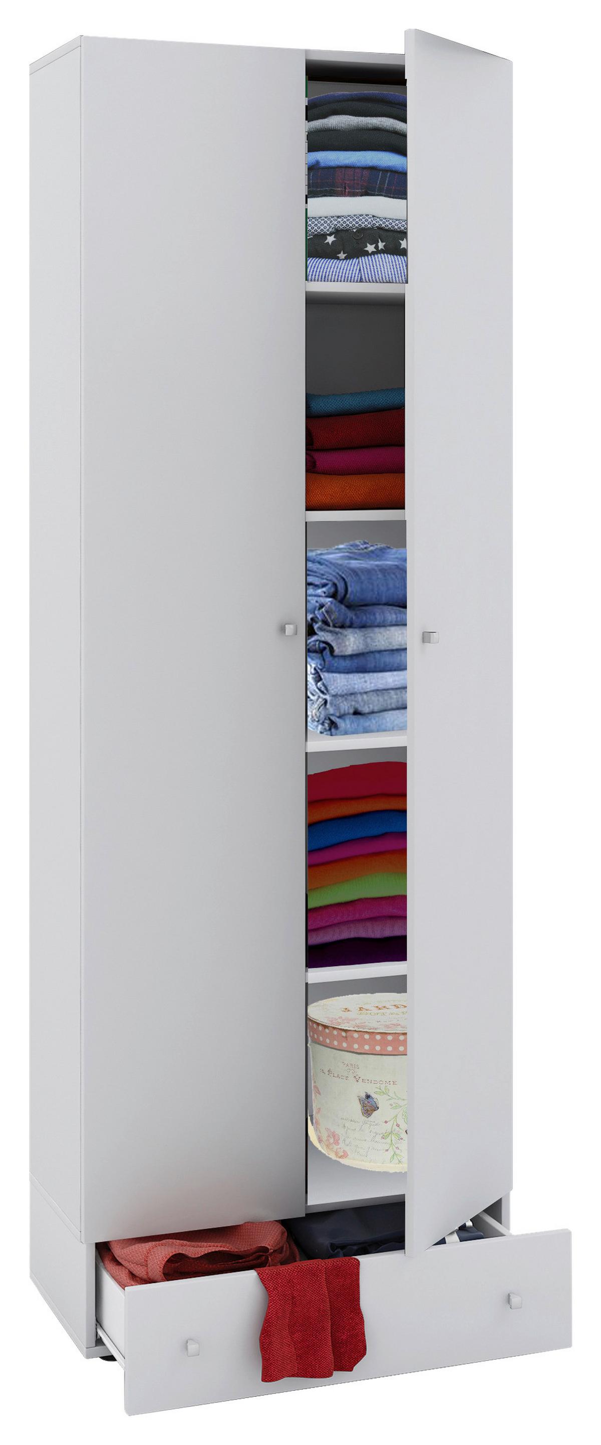 Večnamenska Omara Vandol I, Bela - črna/bela, Moderno, umetna masa/leseni material (70/198/39cm) - MID.YOU