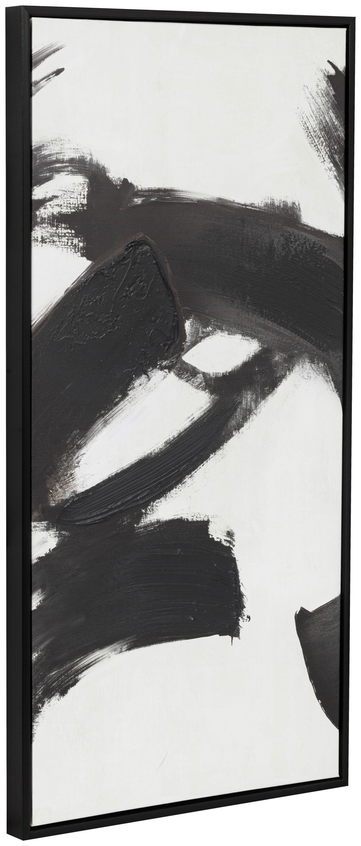 Slika Sa Ramom 105x70cm Maddie - bela/crna, Moderno, drvo/tekstil (105/70/2,8cm) - Mömax