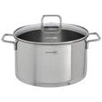Kochtopf Frank aus Edelstahl ca. 4,9l - Klar/Silberfarben, KONVENTIONELL, Glas/Metall (24cm) - Premium Living Kochtopf Frank aus Edelstahl ca. 4,9l - Klar/Silberfarben, KONVENTIONELL, Glas/Metall (24cm) - Premium Living