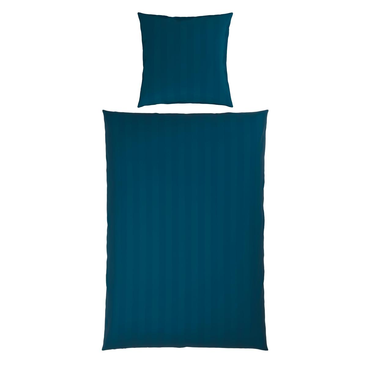 Bettwäsche Xenia Streif Blau ca. 135x200cm - Blau, MODERN, Textil (135/200cm) - Premium Living