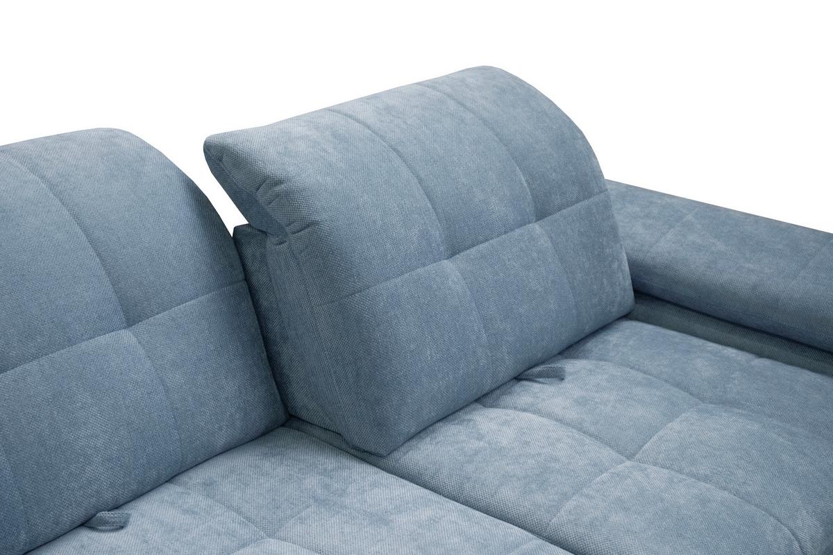 Coltar BELLAGIO - albastru, Modern, carton/material pe bază de lemn (198/328cm) - Premium Living