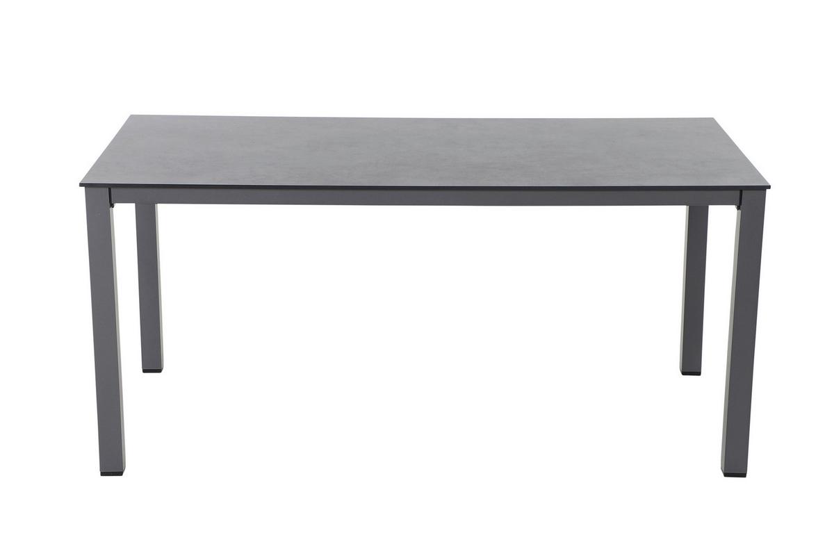 GARTENTISCH K95704 - Anthrazit, KONVENTIONELL, Holzwerkstoff/Kunststoff (160/90/72cm) - Siena Garden