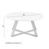 SOFFBORD MATTIA - vit/ekfärgad, Modern, trämaterial/trä (80/80/39cm) - Bessagi Home