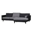 Sedežna Garnitura Showtime - siva/črna, Trendi, tekstil (296/173cm) - Premium Living