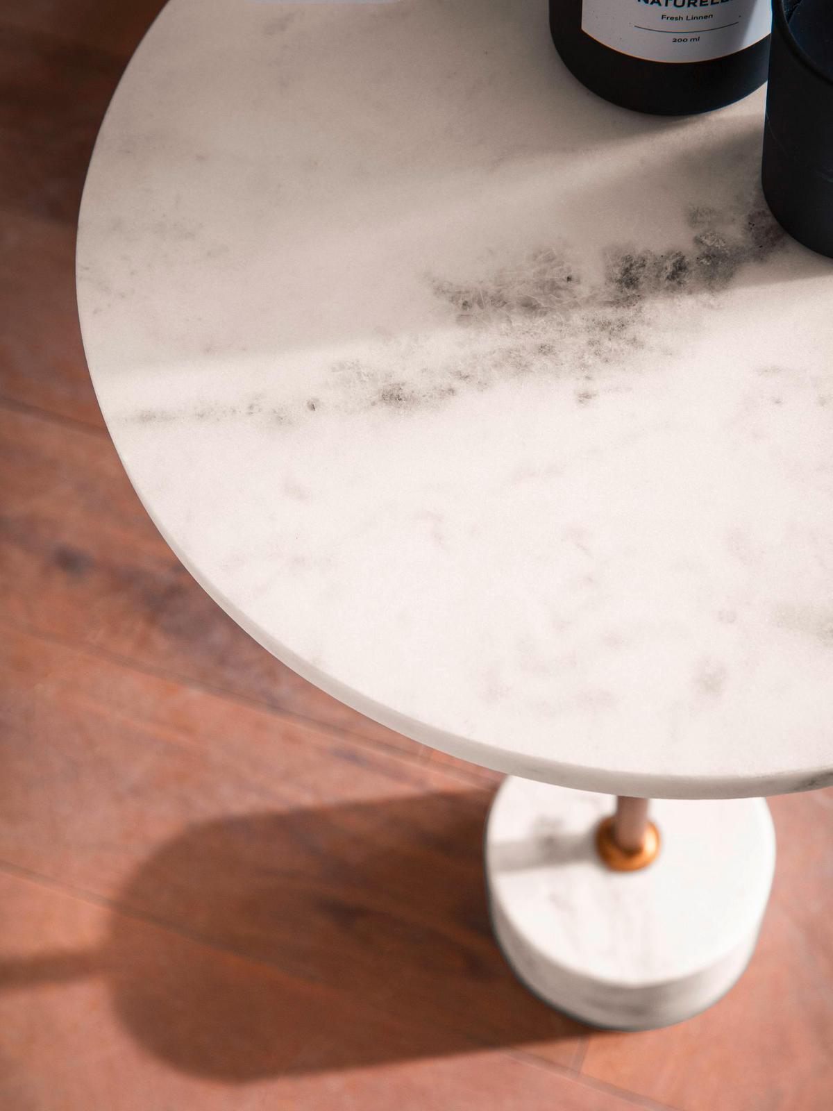 Mizica Marble, Marmor, Zlata - zlate barve/bela, Design, kamen (30/30/55,5cm) - Livetastic