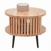 TABLE D'APPOINT MADDI -TREND- - couleur naturelle/noir, LIFESTYLE, métal/bois (50/40/50cm) - Mömax