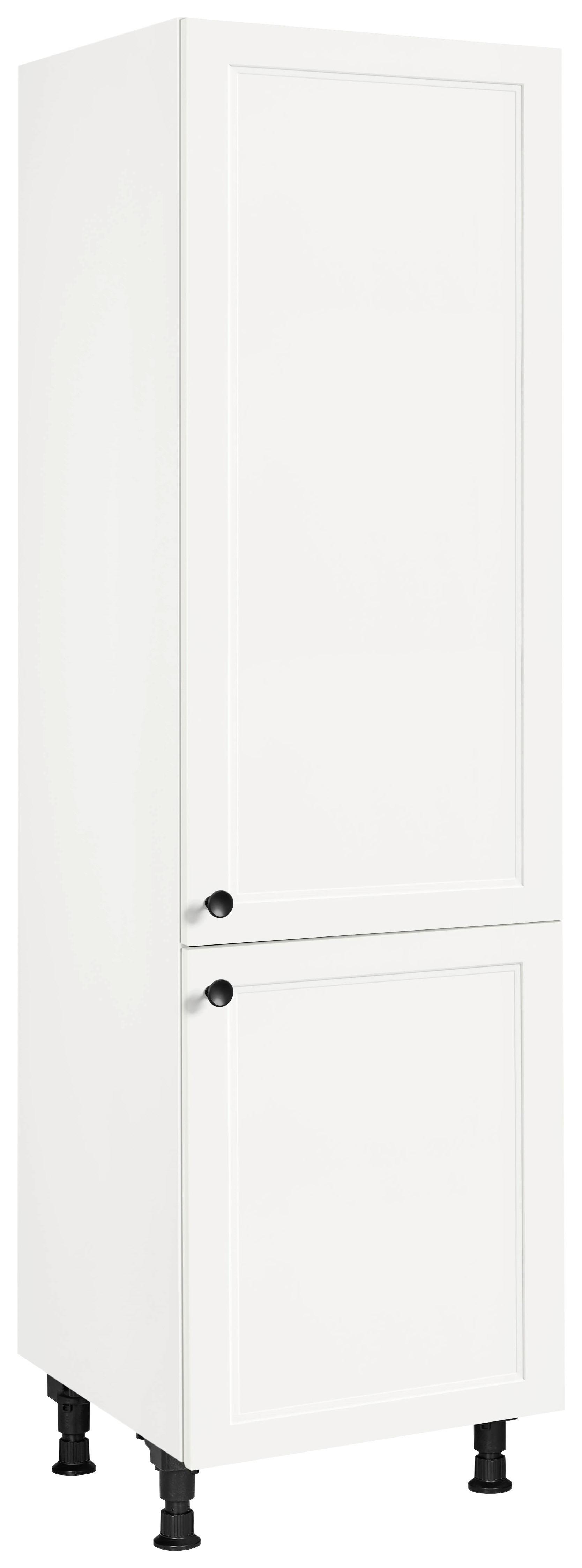 Geräteumbauschrank Cascada Weiß - Edelstahlfarben/Weiß, MODERN, Holzwerkstoff/Metall (60/216,6/58cm) - Nobilia
