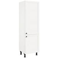 Geräteumbauschrank Cascada Weiß - Edelstahlfarben/Weiß, MODERN, Holzwerkstoff/Metall (60/216,6/58cm) - Nobilia