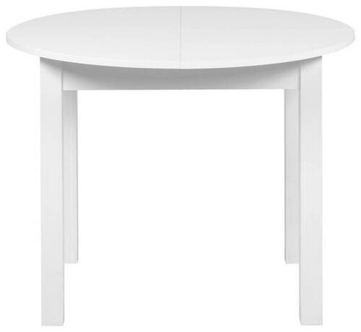STÓŁ DO JADALNI COBURG 100 - biały, Basics, materiał drewnopochodny (100/75cm) - MID.YOU