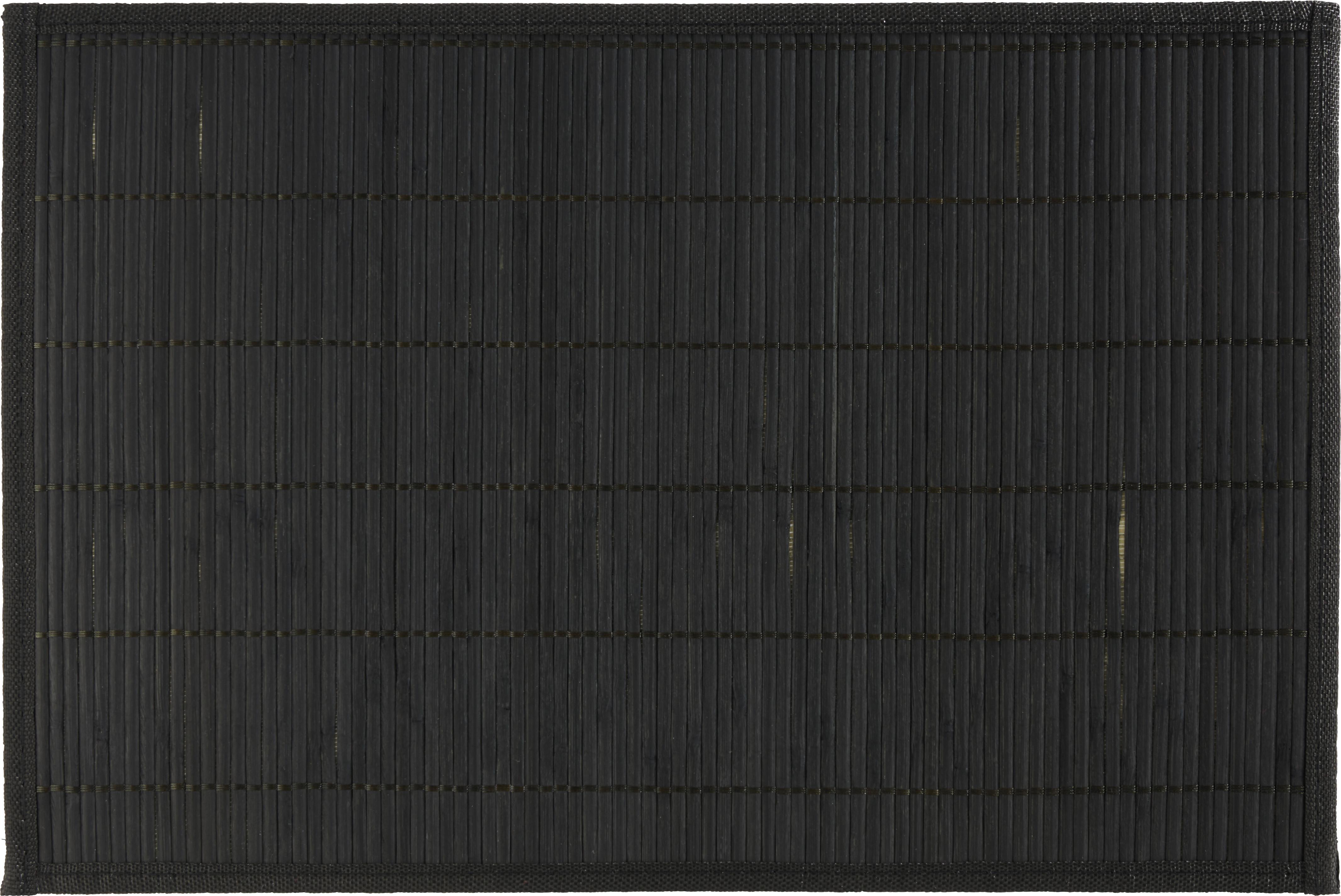 Tischset Asia Schwarz - Schwarz, Holz (30/45cm) - Modern Living