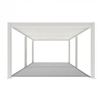 Pergola Deluxe Plus m. LED ca. 600x400 cm Weiß Netzbetr - Weiß, Basics, Metall (600/255/400cm) - Gardenson