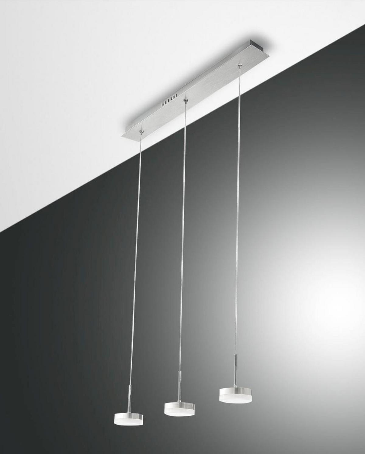 LAMPA WISZĄCA LED 3239-47-212 DUNK - kolor aluminiowy, Design, tworzywo sztuczne/metal (65/8/200cm) - Fabas Luce