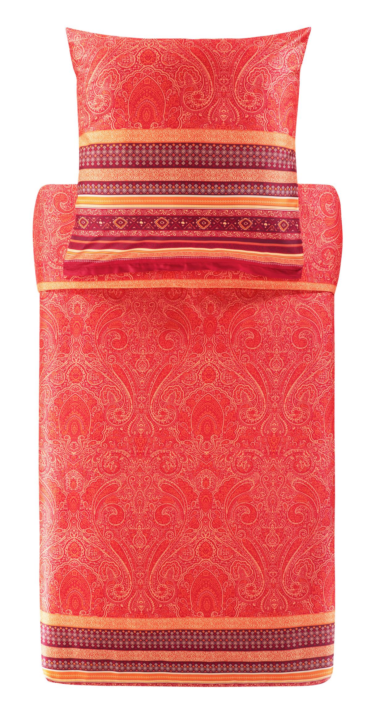 POŚCIEL MASER R1 - czerwony, Konventionell, tkanina (155/220cm) - Bassetti