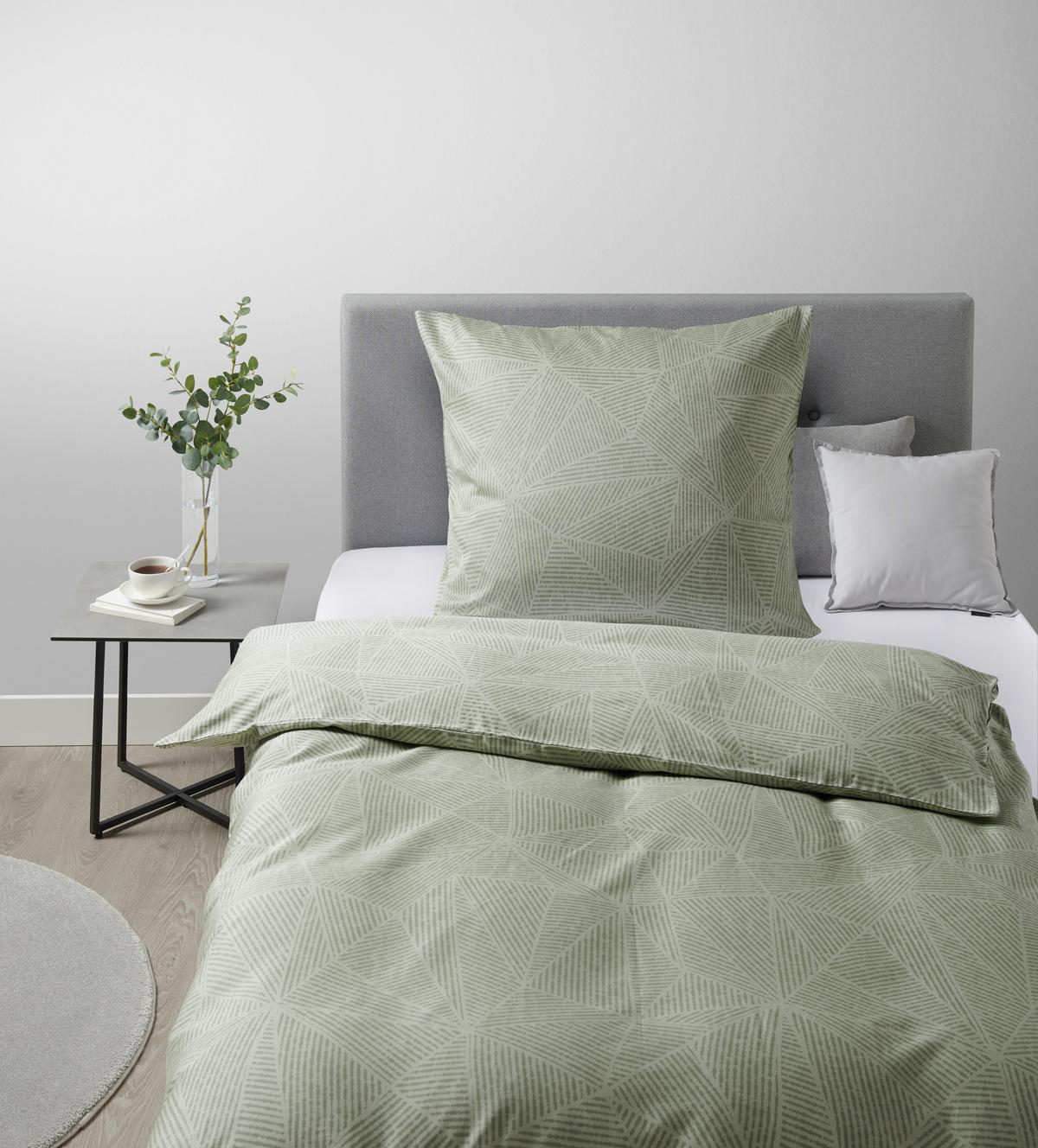 Bettwäsche Alex Design in Hellgrün ca. 135x200cm - Hellgrün, MODERN, Textil (135/200cm) - Premium Living
