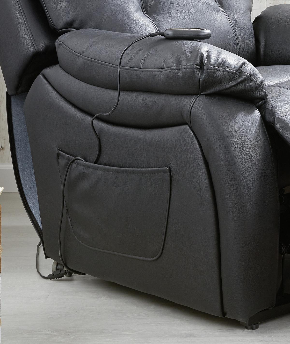 Tv Fotelj Mario, Relax Funkcija, Črna - črna, Konvencionalno, kovina/umetna masa (89/107-79/94-165cm) - James Wood