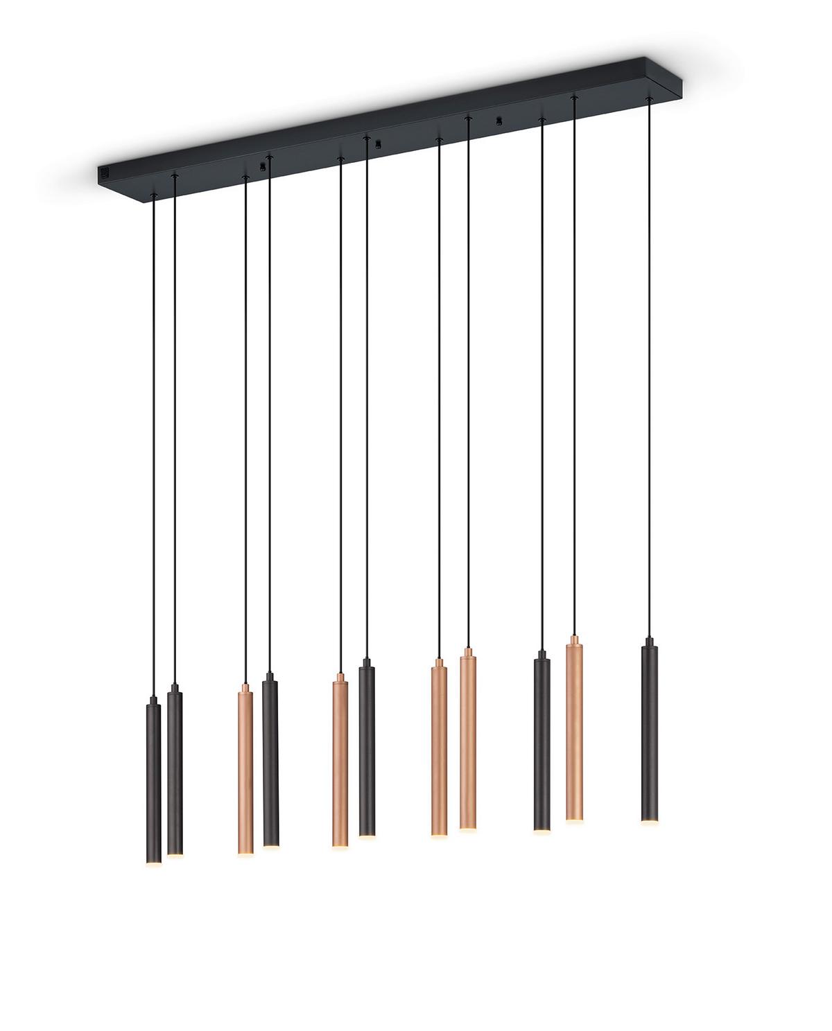 LAMPA WISZĄCA LED CALINA MR32161132 - czarny/biały, Design, tworzywo sztuczne/metal (115/15/150cm) - Musterring