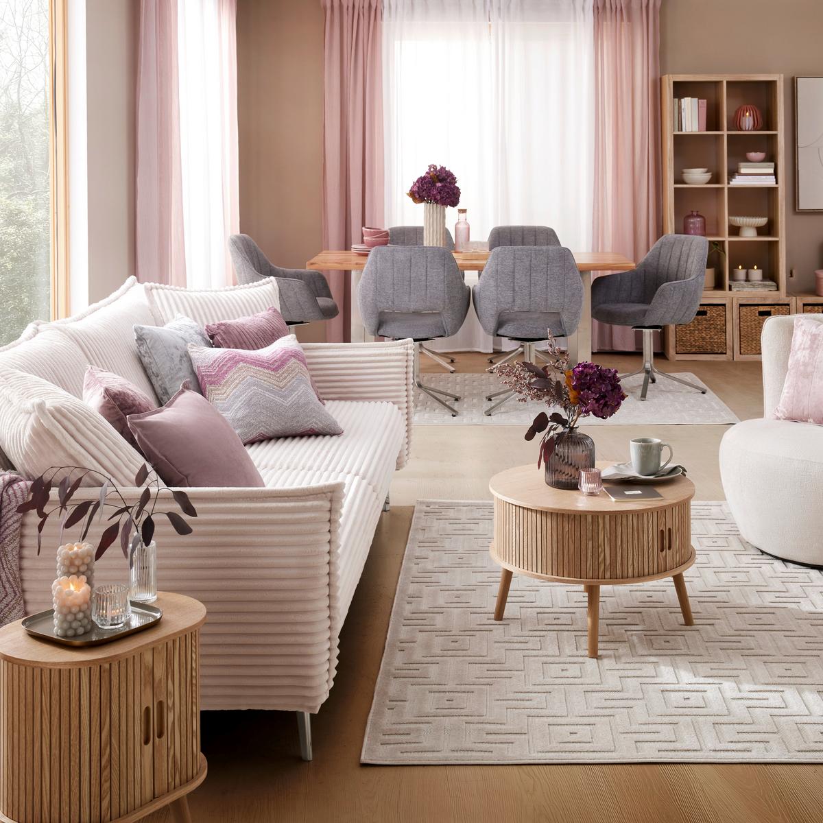 Zierkissen Nathi Mauve ca. 60x60cm - Mauve, Konventionell (60/60cm) - Mömax