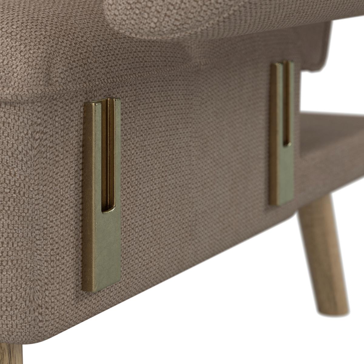Kanapéágy Cora - barna, Modern, textil/fa (214/92/81cm) - Bessagi Home