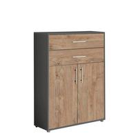 AKTENSCHRANK OFFICE EDITION - Eichefarben/Anthrazit, LIFESTYLE, Holzwerkstoff (84,4/113,6/33cm) - MID.YOU