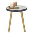 Beistelltisch in Weiß/Eiche/dunkelgrau - Dunkelgrau/Eichefarben, MODERN, Holz (40/43cm) - MÖMAX modern living