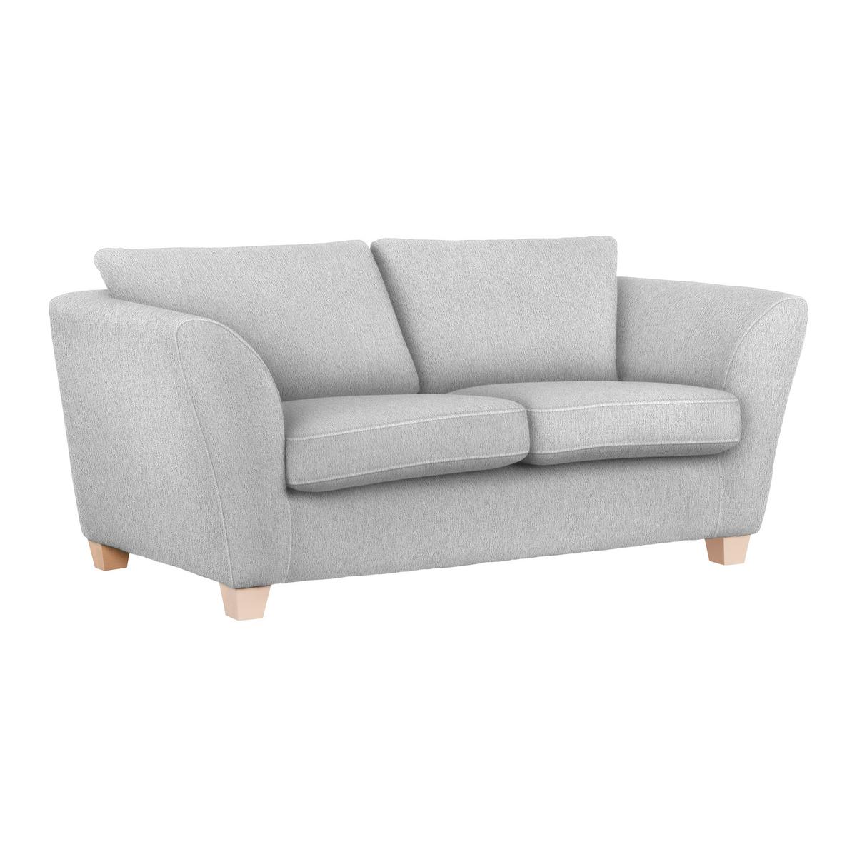 2-Sitzer-Sofa Devado Silberfarben - Silberfarben/Naturfarben, Holz/Textil (190/70-85/95cm) - Mömax