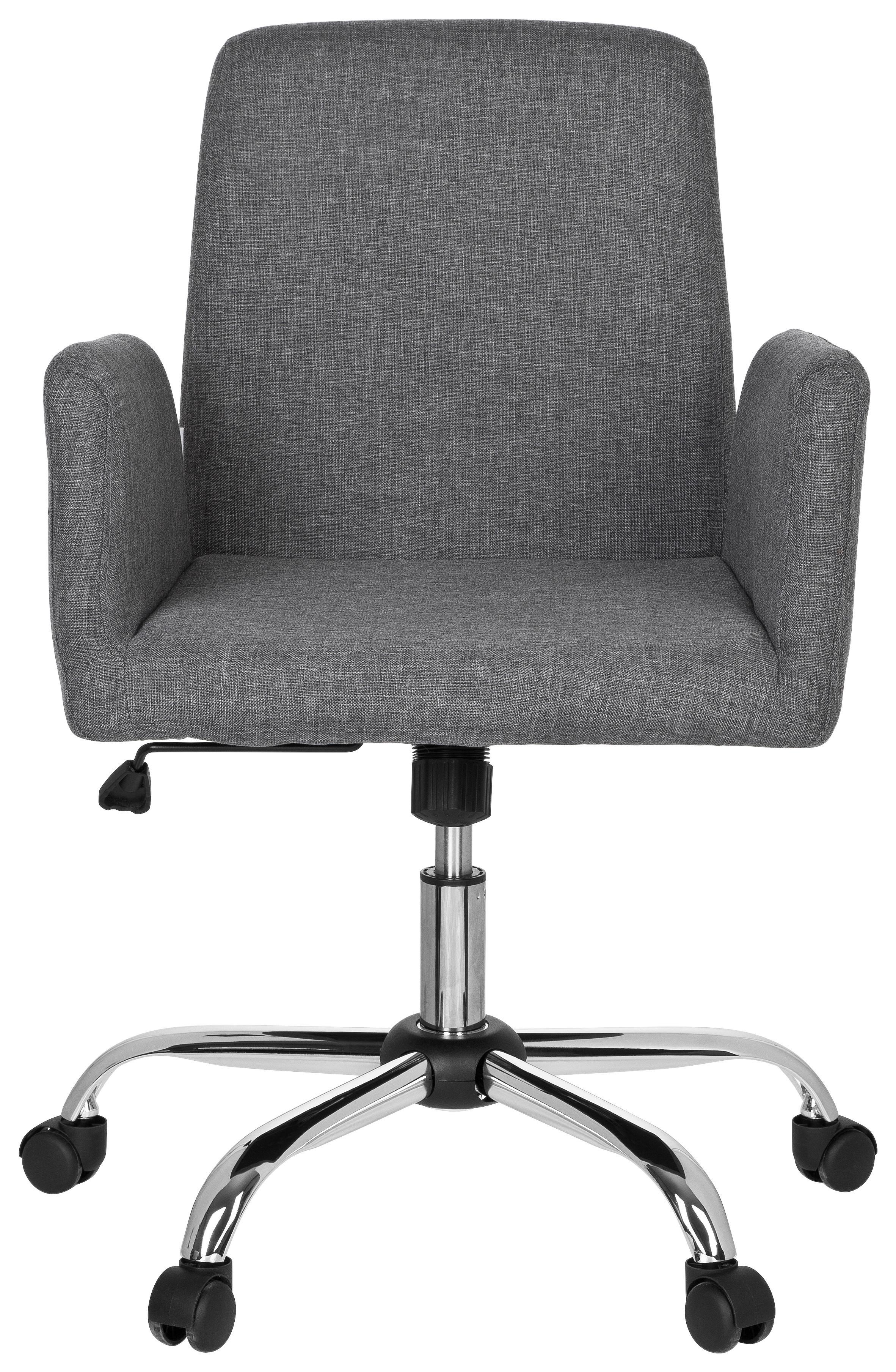 Vrtljivi Stol Flow, Siva - barve kroma/siva, Moderno, kovina/umetna masa (54/95/44cm) - MID.YOU