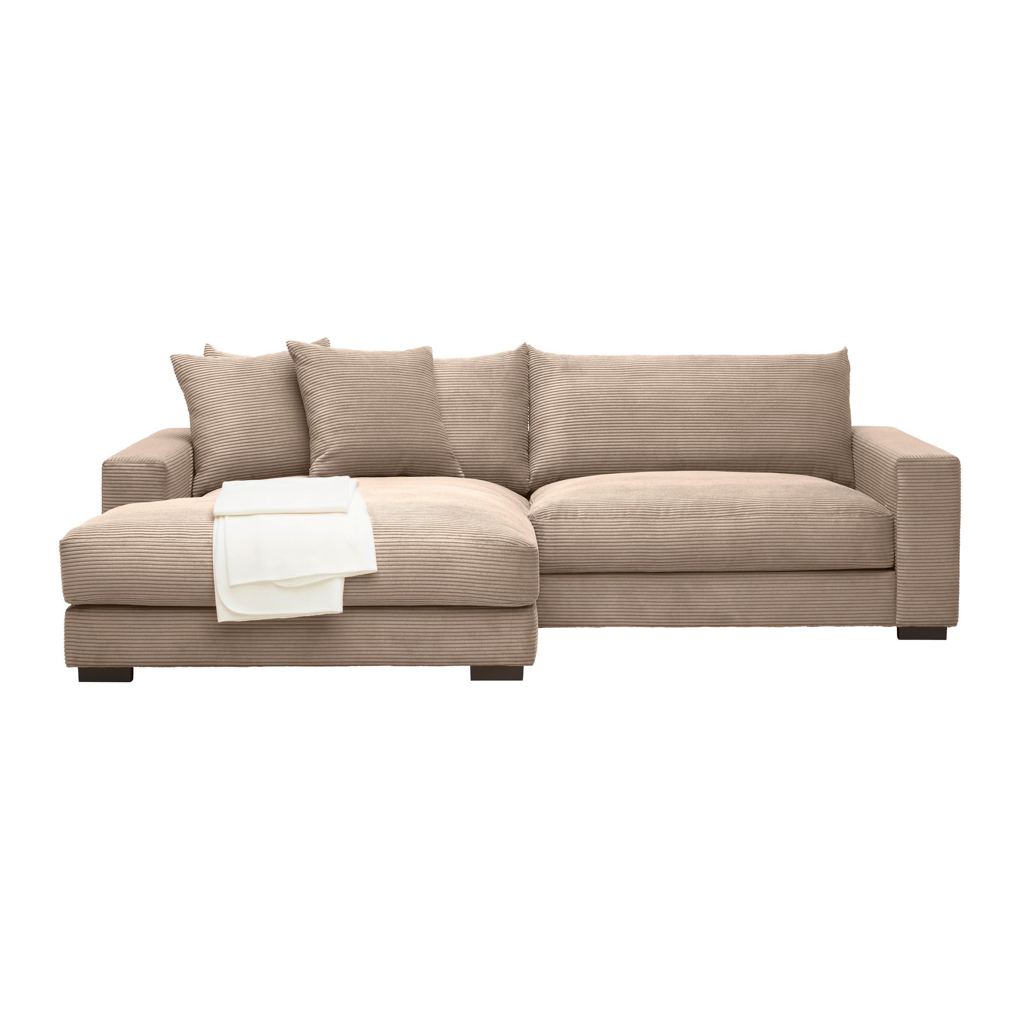 Wohnlandschaft Pedro in Braun - Karamell, MODERN, Textil (180/265cm) - Based