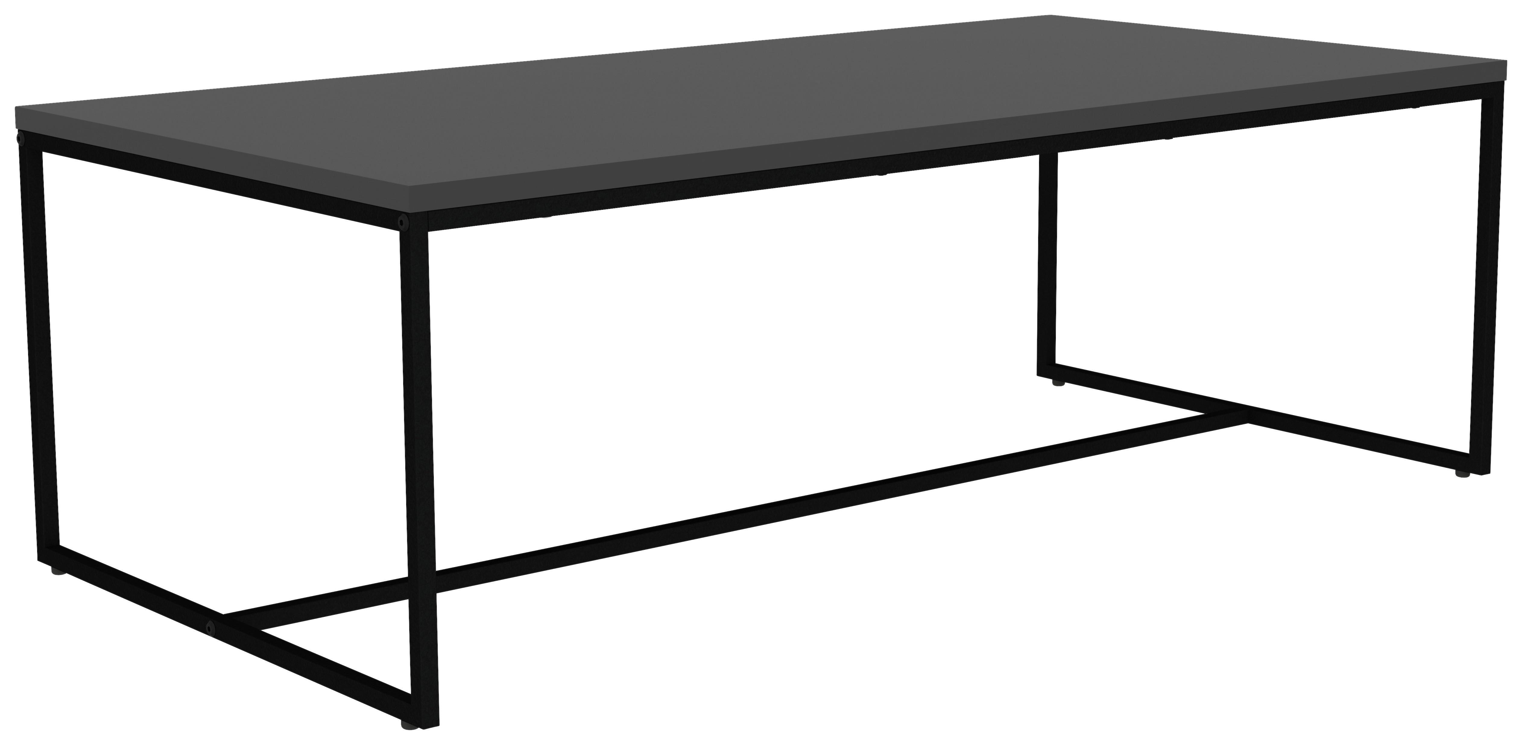 STOLIK KAWOWY LIPP - czarny, Design, materiał drewnopochodny/metal (120/60/40cm)