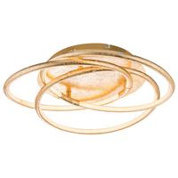 Stropna Led-svetilka Jana, S Sijalko - zlate barve, Design, kovina/umetna masa (50/14cm)