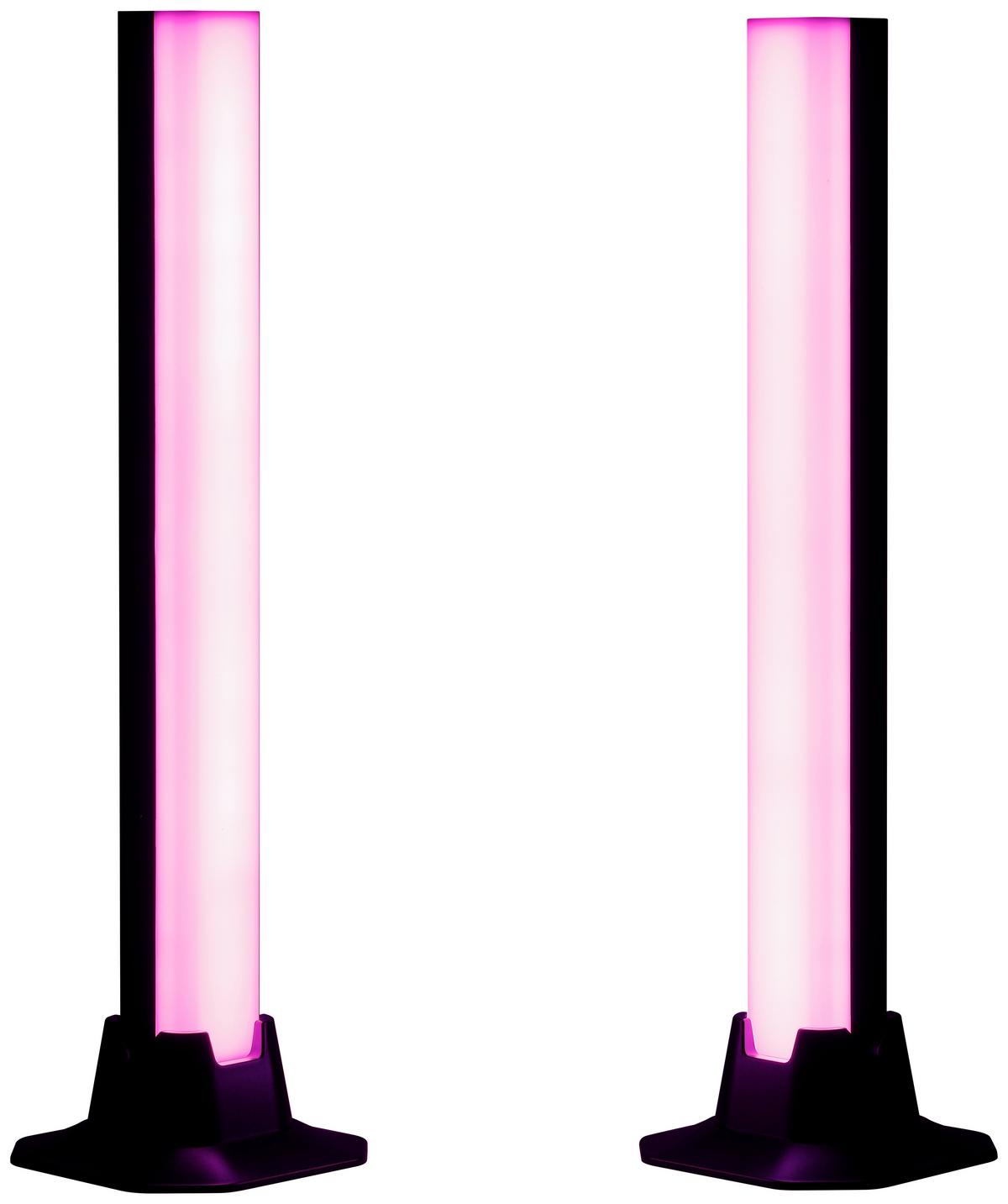 LED Asztali Lámpa Rizi 2db - fekete, Modern, műanyag (9/3/32cm) - Mömax