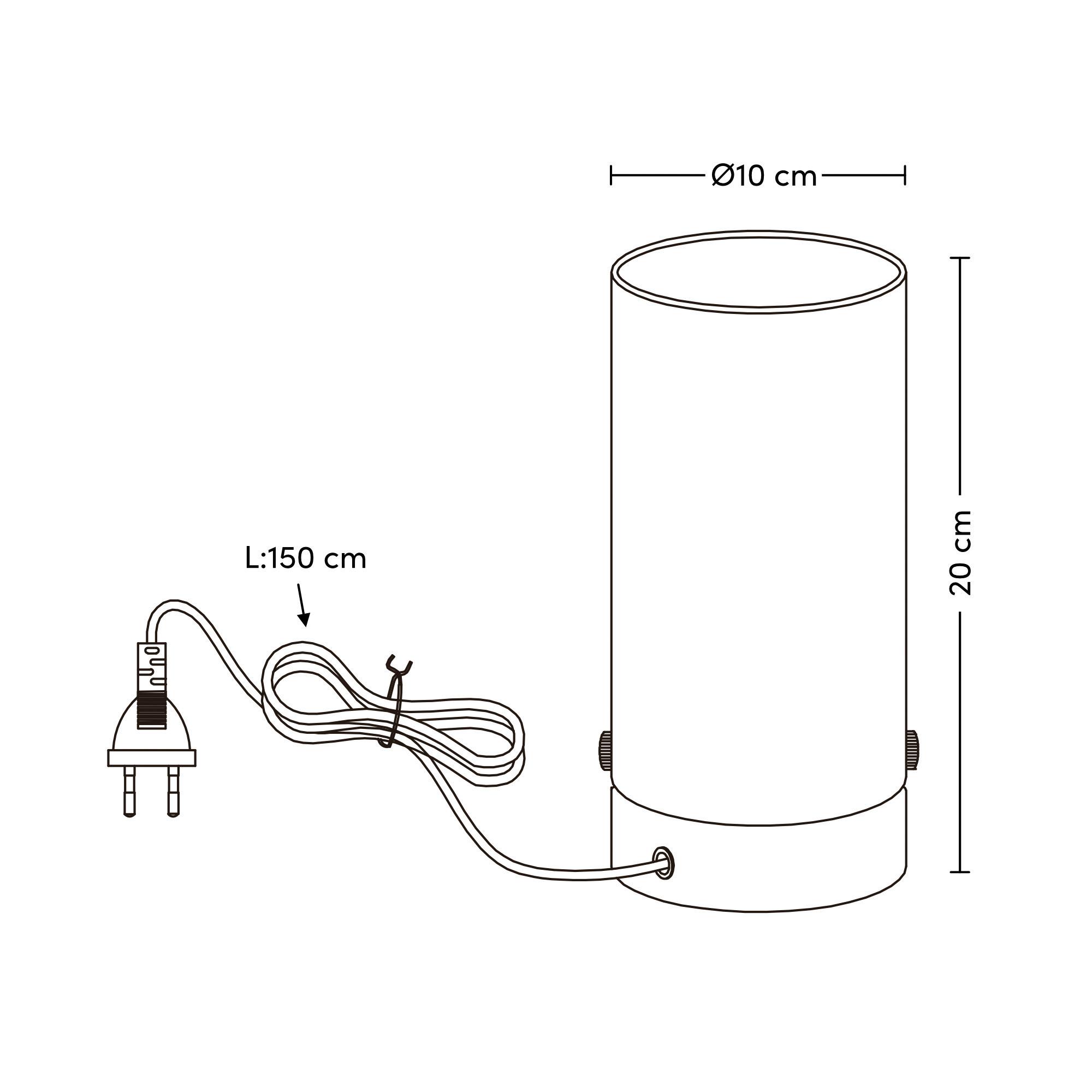 LED-BORDSLAMPA BLOH - kromfärg/svart, Modern, metall/glas (10/20cm) - Mömax