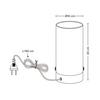 LED-BORDSLAMPA BLOH - kromfärg/svart, Modern, metall/glas (10/20cm) - Mömax