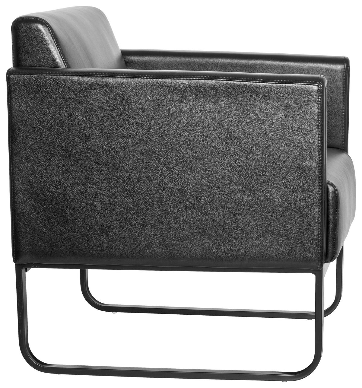 Fotelj Bali Black, Črna - črna, Moderno, kovina/tekstil (67/78/71cm) - MID.YOU