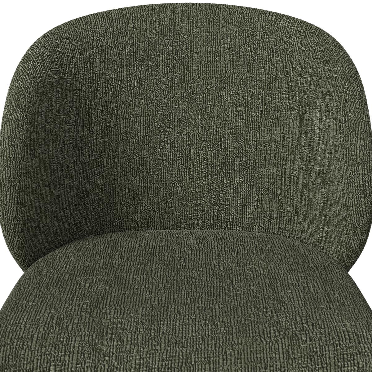Stuhl Malea Grün Chenille Gepolstert - Schwarz/Grün, MODERN, Holz/Textil (49/81/52cm) - Bessagi Home