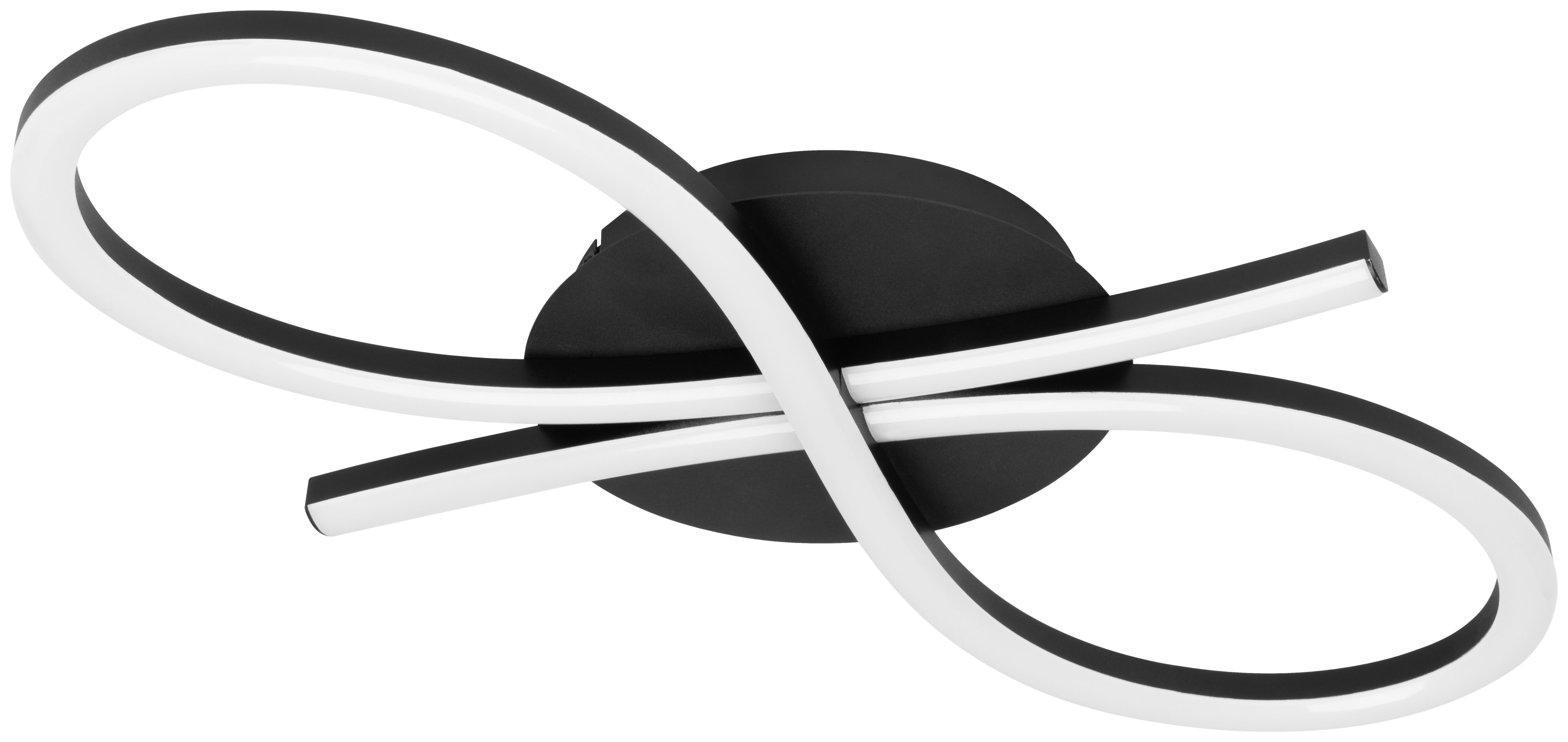 LED-TAKLAMPA SCHLEIFI - svart, Modern, metall/plast (58/34/5,5cm) - Mömax