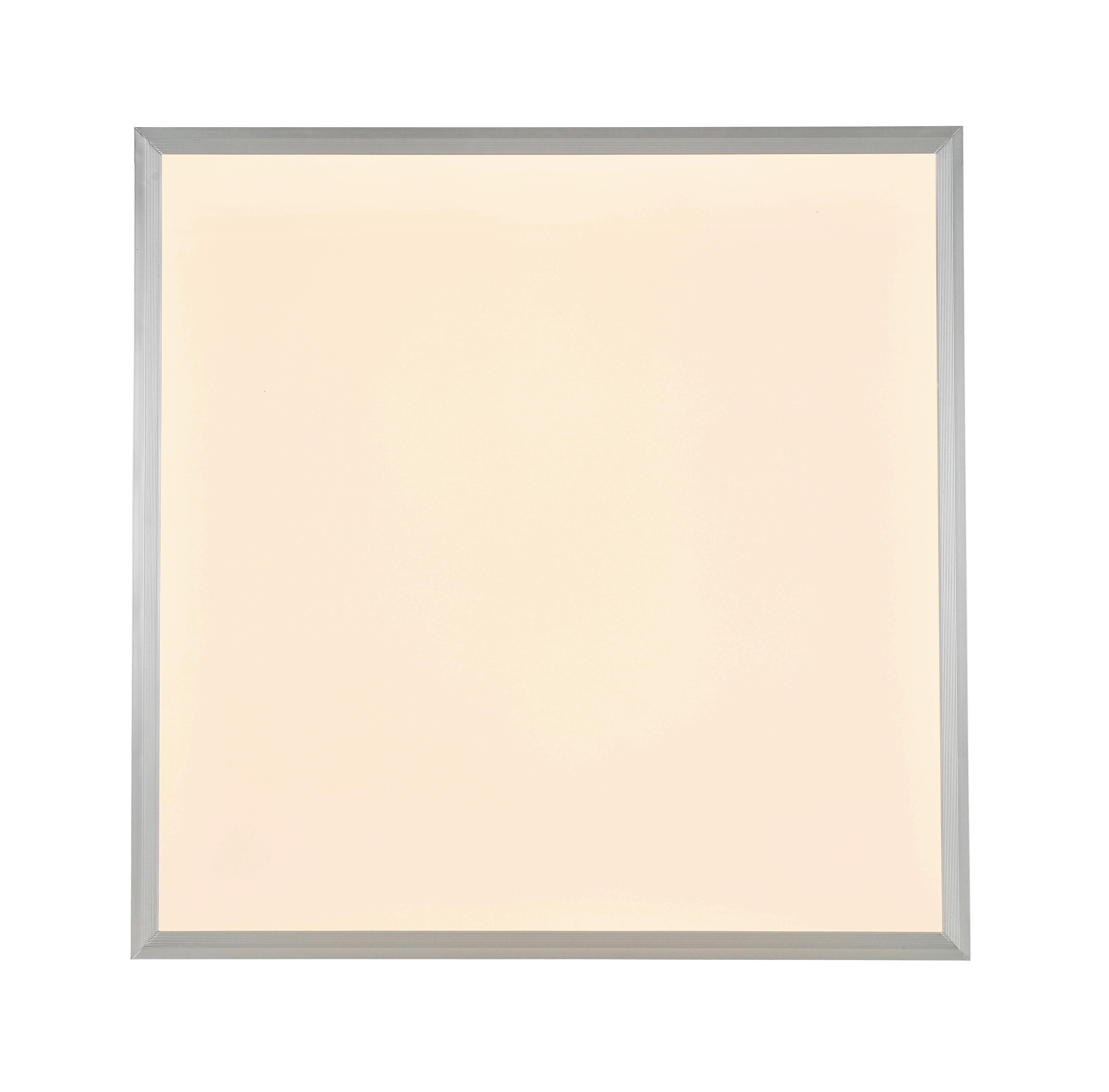 LED-Deckenleuchte Corneluis Silberfarben/Weiß max. 36 Watt - Silberfarben/Weiß, MODERN, Kunststoff/Metall (60/60/7,5cm) - Mömax