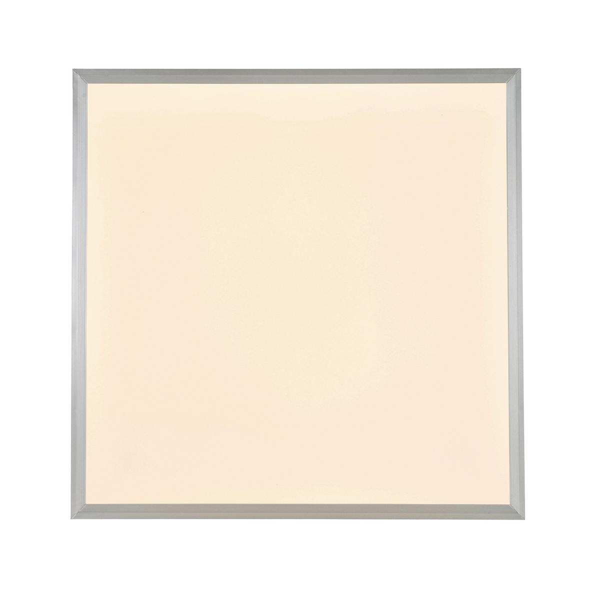 LED-Deckenleuchte Corneluis Silberfarben/Weiss max. 36Watt - Weiss/Silberfarben, Modern, Kunststoff/Metall (60/60/7,5cm) - Mömax