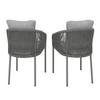 TRÄDGÅRDSSTOLAR SET PEPE - grå/svart, Modern, metall/plast (55/83/62cm) - Bessagi Garden