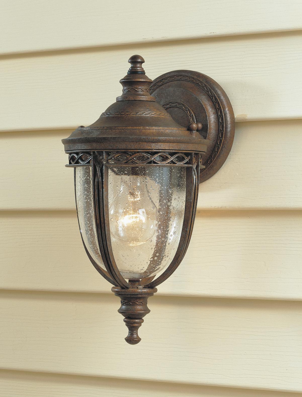 Kültéri Falilámpa Fe-Eb2-S-Brb - bronzszínű, Konventionell, üveg/fém (16.7/32.1/19.1cm) - Elstead Lighting