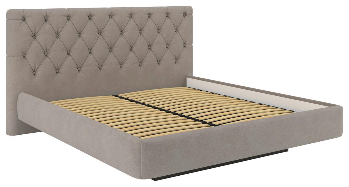Polsterbett Pedro D Beige ca. 140x200cm - Beige/Schwarz, MODERN, Holz/Holzwerkstoff (140/200cm) - Mömax