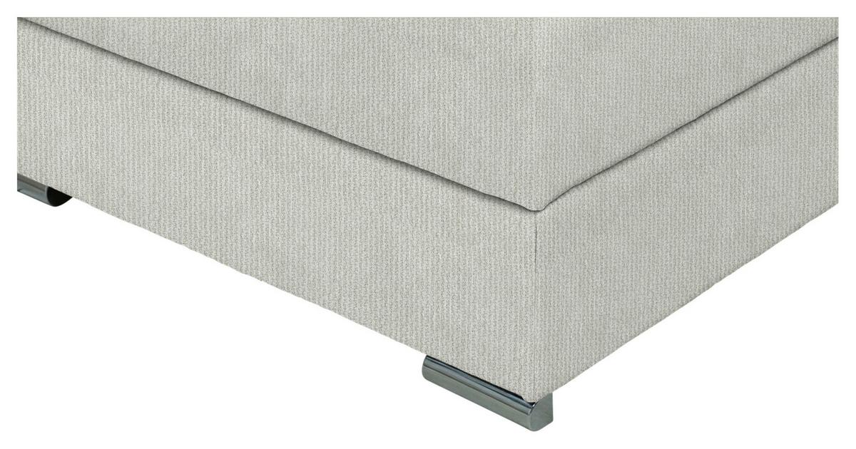 Boxspringbett London Grau ca. 160x200cm - Chromfarben/Grau, MODERN, Holz/Holzwerkstoff (160/200cm) - Premium Living