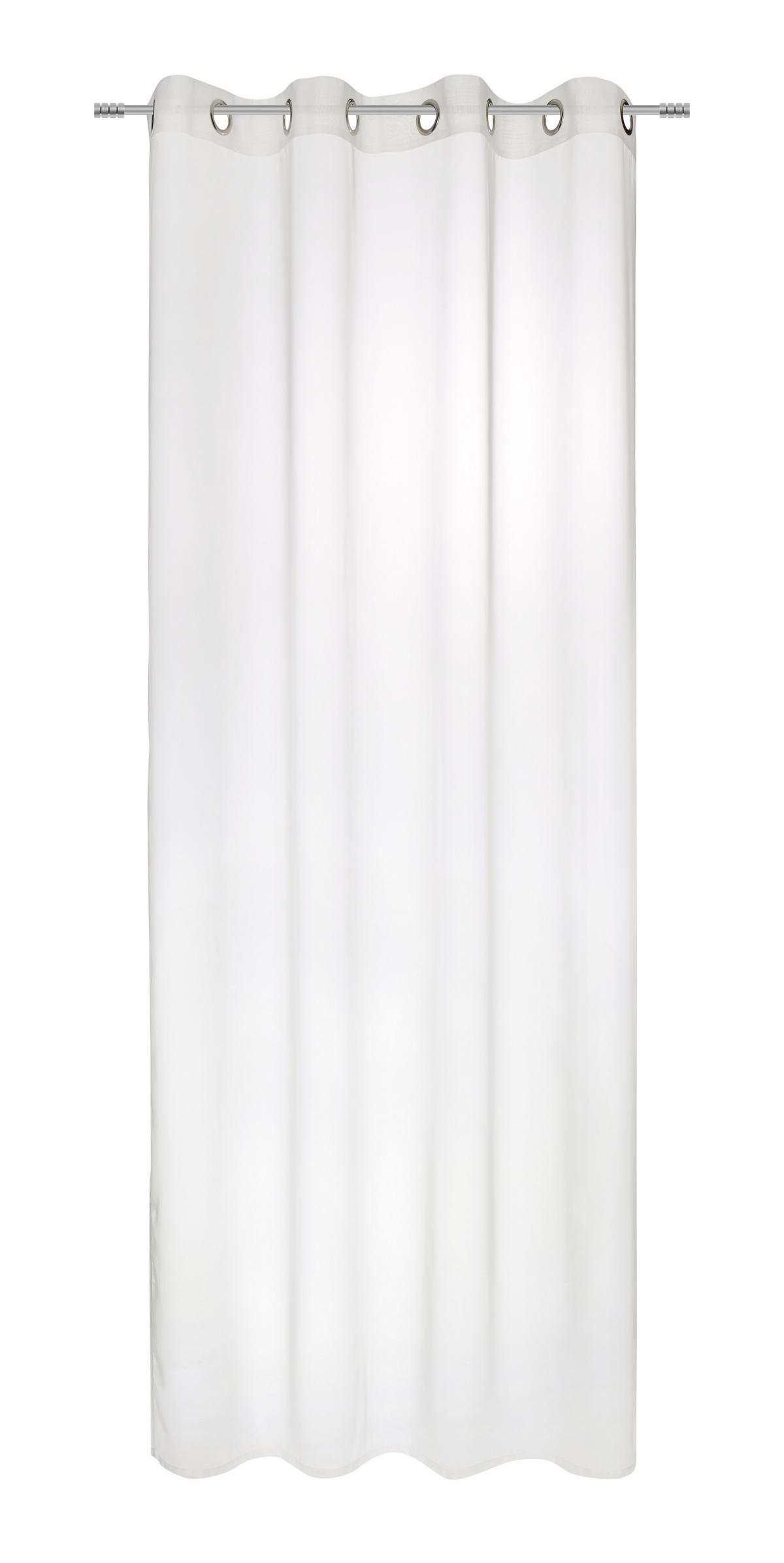 ZASŁONA NA PRZELOTKACH UNI VOILE - kolor naturalny, Basics, tkanina (140/245cm) - Boxxx