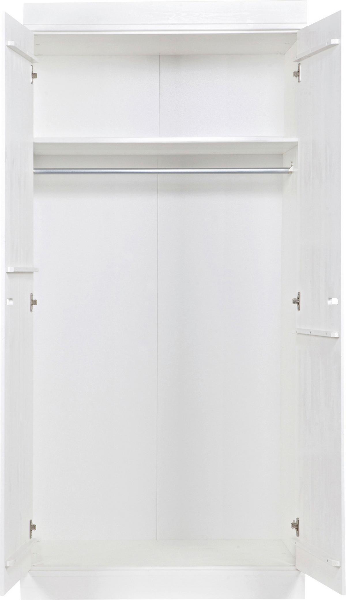 Drehtürenschrank Connect Weiß - Weiß, Design, Holz/Holzwerkstoff (94/195/53cm) - Livetastic